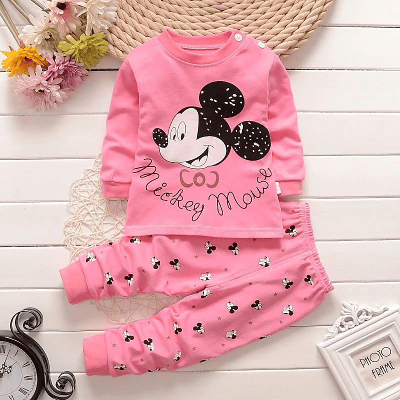 2 pcs set cotton pajamas for children multivariant