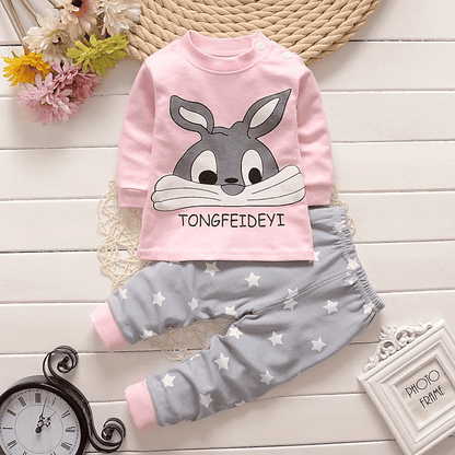 2 pcs set cotton pajamas for children multivariant