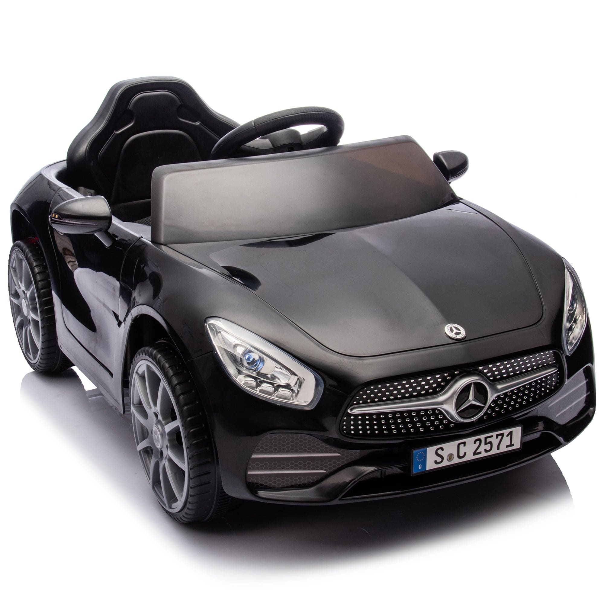 Licensed Mercedes-Benz CLS 350,12V Kids Ride On Toy Car w/Parents Control,2wd,Four-wheel suspension,Music,Bluetooth,LED Light,USB,Power display,Volume adjustment,Speeds 1.24-3.11MPH for Kids Aged 2-4.