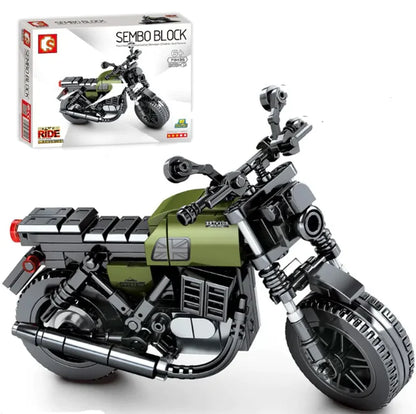 Motorcycle Model Building Block Toy