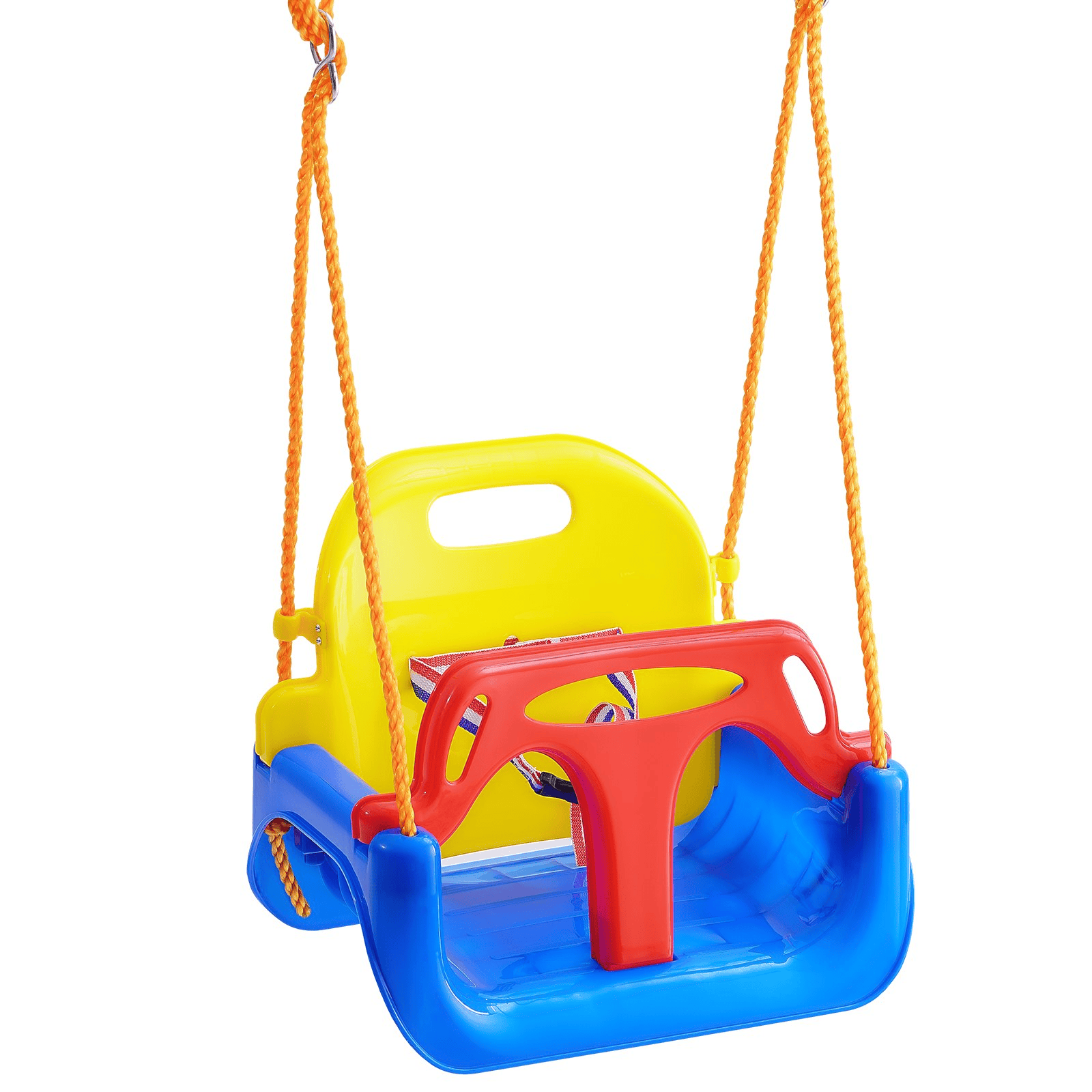 VEVOR 3-in-1 Toddler Swing Seat Baby Swing Seat with Adjustable Ropes Snap Hooks