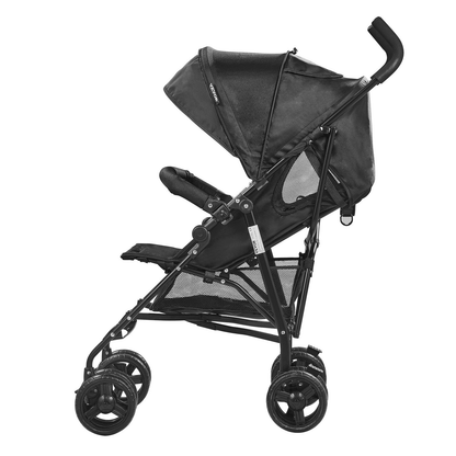 Lightweight Stroller Compact Easy Fold Adjustable Backrest Black Storage