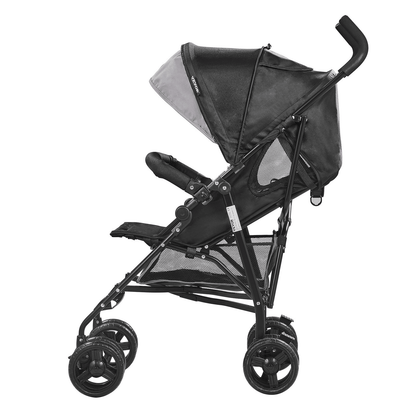 Lightweight Stroller Compact Easy Fold Adjustable Backrest Light Gray/Black