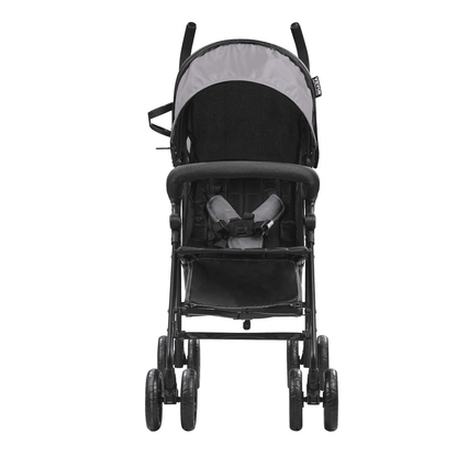 Lightweight Stroller Compact Easy Fold Adjustable Backrest Light Gray/Black