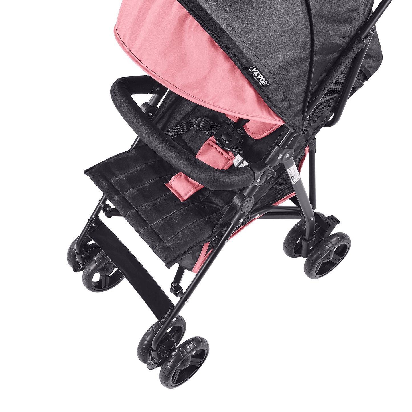 Lightweight Stroller Compact Easy Fold Adjustable Backrest Black/Pink