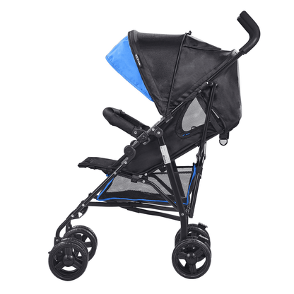 Lightweight Stroller Compact Easy Fold Adjustable Backrest Black/Blue