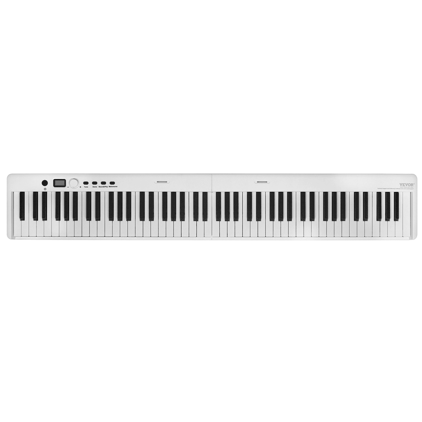 VEVOR 88 Key Folding Keyboard Piano Portable Foldable Piano Bluetooth MIDI White