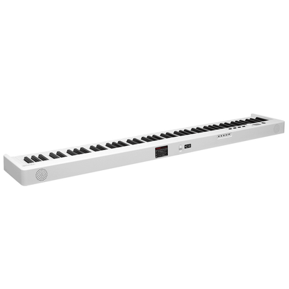 VEVOR 88 Key Folding Keyboard Piano Portable Foldable Piano Bluetooth MIDI White