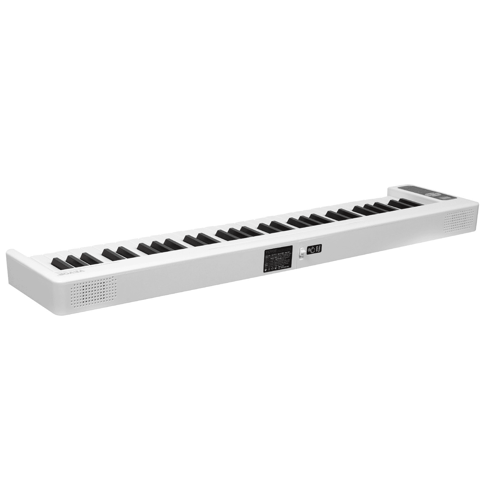 VEVOR 61 Key Folding Keyboard Piano Portable Foldable Piano Bluetooth MIDI White