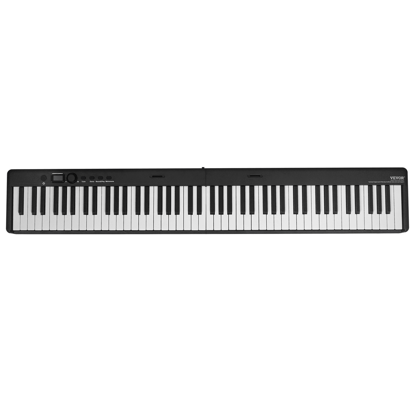 VEVOR 88 Key Folding Keyboard Piano Portable Foldable Piano Bluetooth MIDI Black