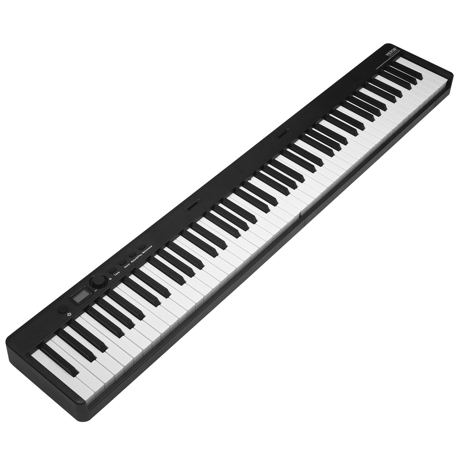 VEVOR 88 Key Folding Keyboard Piano Portable Foldable Piano Bluetooth MIDI Black