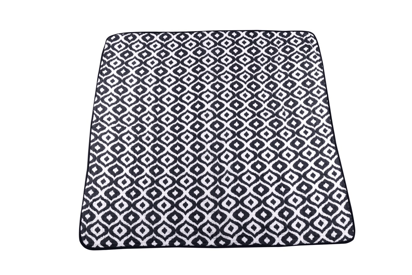 Moroccan Blue Cotton Muslin Newcastle Blanket