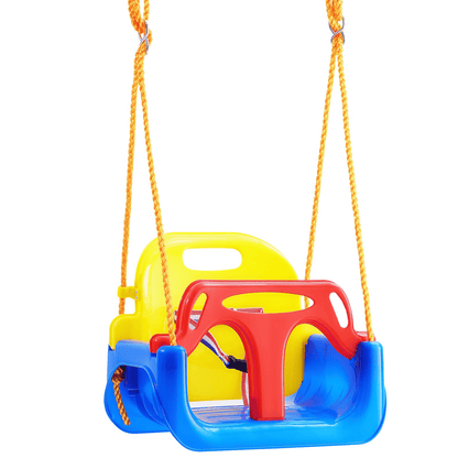 VEVOR 3-in-1 Toddler Swing Seat Baby Swing Seat with Adjustable Ropes Snap Hooks