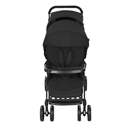 Double Stroller Foldable Lightweight Twin Tandem Stroller Black