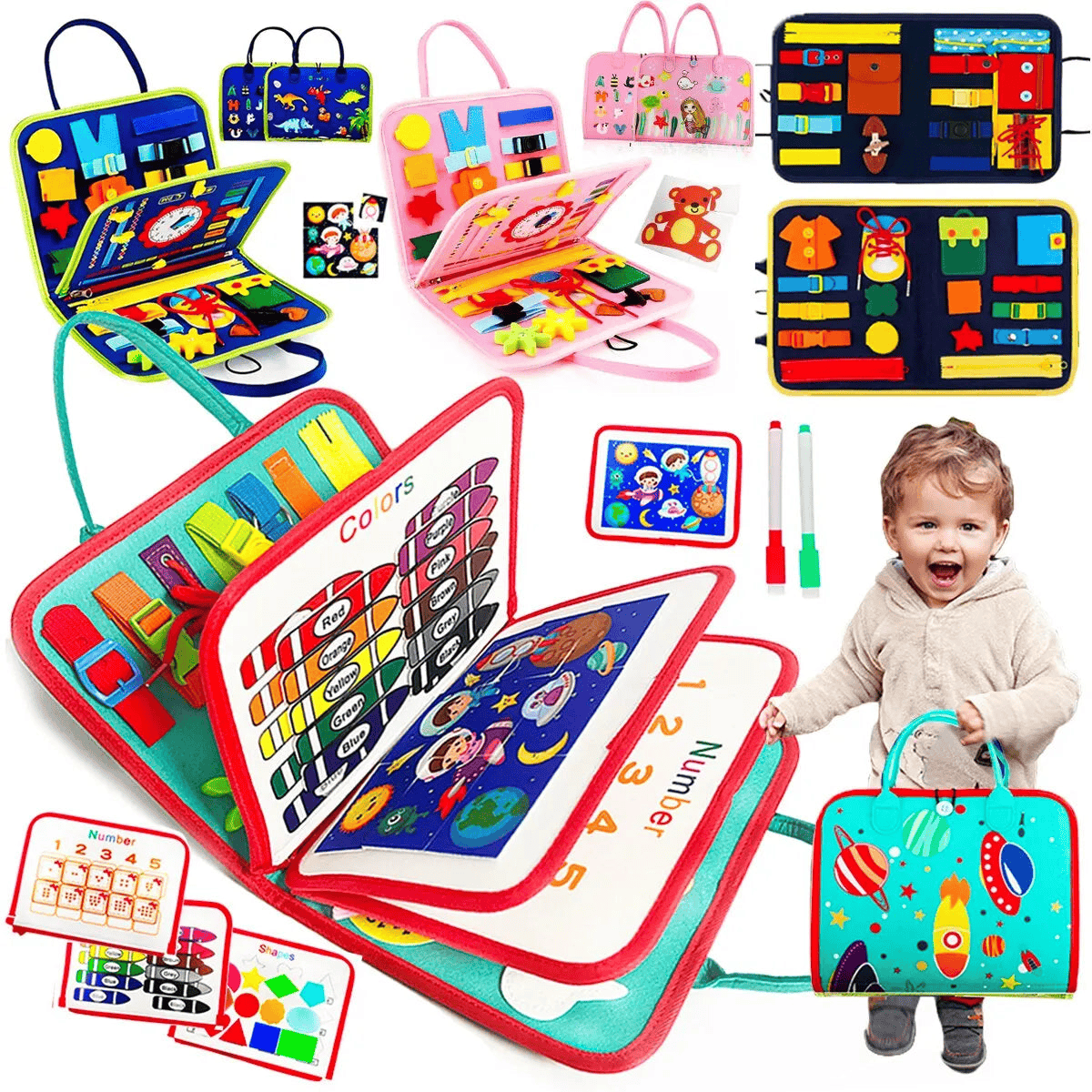 Busy Board Montessori for Toddlers Educational Toy