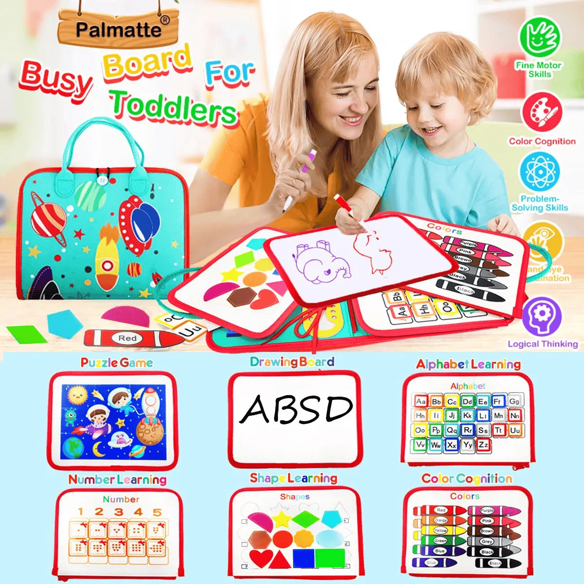 Busy Board Montessori for Toddlers Educational Toy