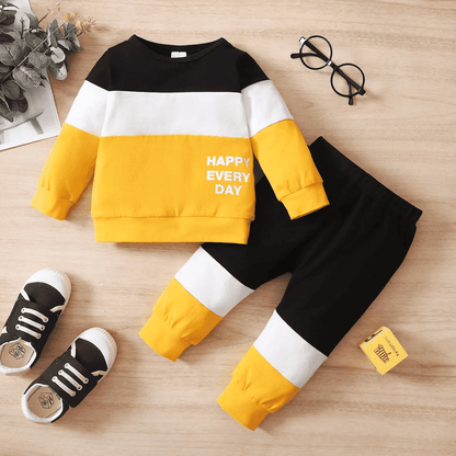 Cotton tracksuit set 2 pcs sweatshirt and trousers for Happy Everyday children