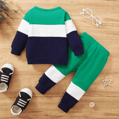 Cotton tracksuit set 2 pcs sweatshirt and trousers for Happy Everyday children