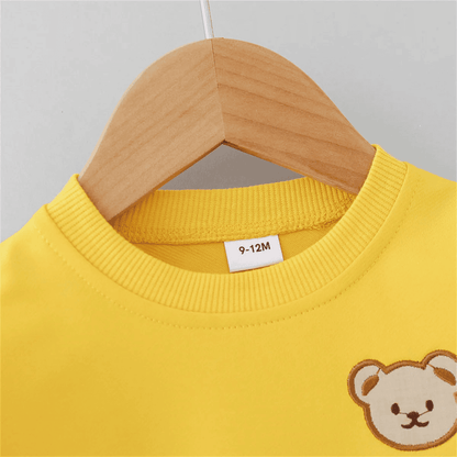 Cotton tracksuit set 2 pcs sweatshirt and trousers for Little Bear children