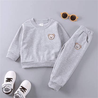 Cotton tracksuit set 2 pcs sweatshirt and trousers for Little Bear children