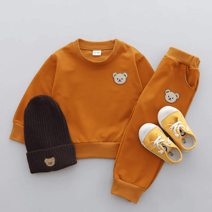 Cotton tracksuit set 2 pcs sweatshirt and trousers for Little Bear children