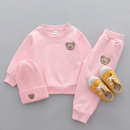 Cotton tracksuit set 2 pcs sweatshirt and trousers for Little Bear children