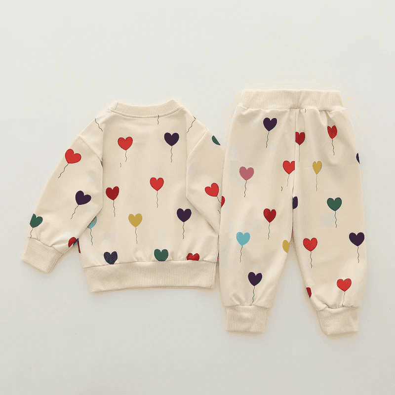 Cotton tracksuit set 2 pcs sweatshirt and trousers for Children Hearts