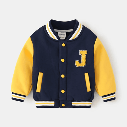 Varsity style baseball jacket for children aged 2 to 7 years