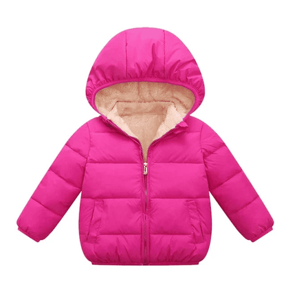 Multivariant Padded Jacket with Hood and Zip for Children