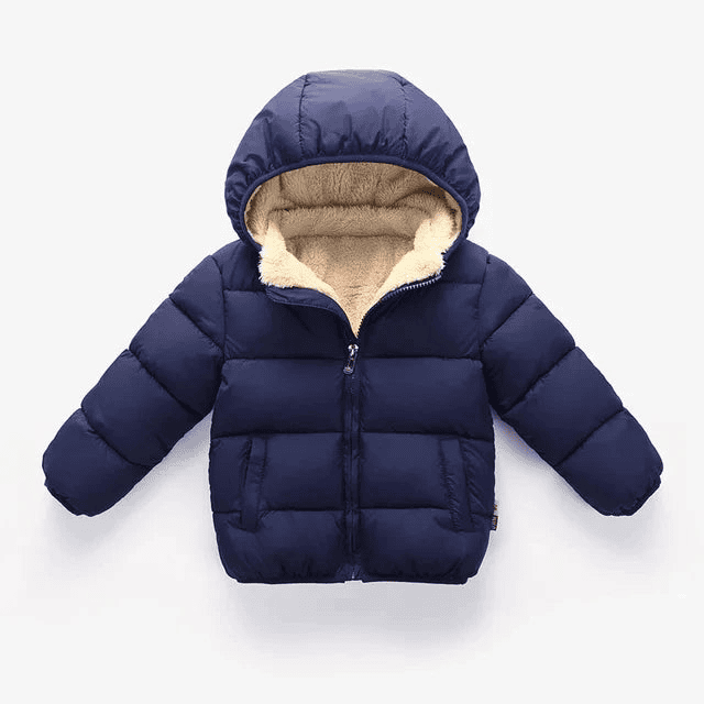 Multivariant Padded Jacket with Hood and Zip for Children