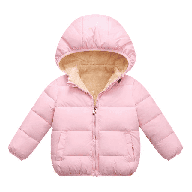 Multivariant Padded Jacket with Hood and Zip for Children