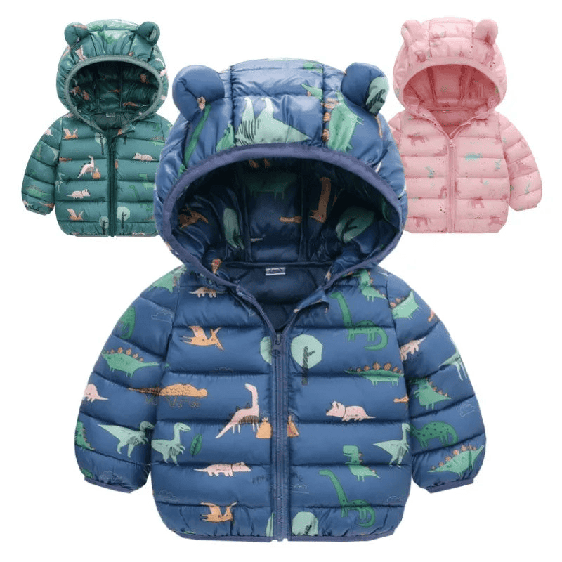 Warm Dinosaur Jacket with Hood for Children