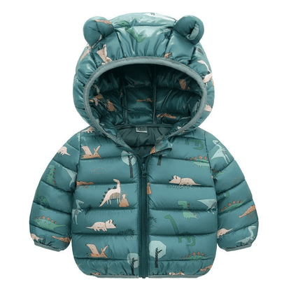 Warm Dinosaur Jacket with Hood for Children