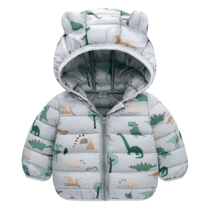 Warm Dinosaur Jacket with Hood for Children