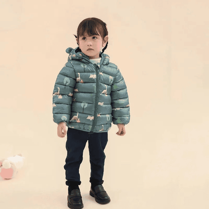 Warm Dinosaur Jacket with Hood for Children