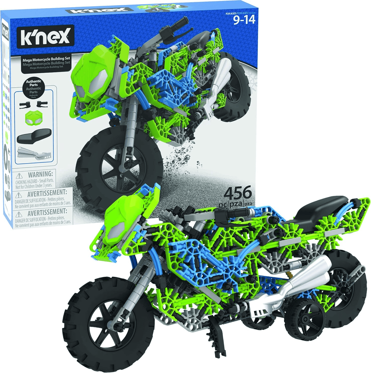 K'nex Building Set Mega Motorcycle - 456 Pieces