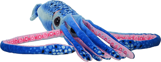 Ocean Wonders Blue Squid Plush – 22” Wild Republic Stuffed Toy for Kids & Gifts