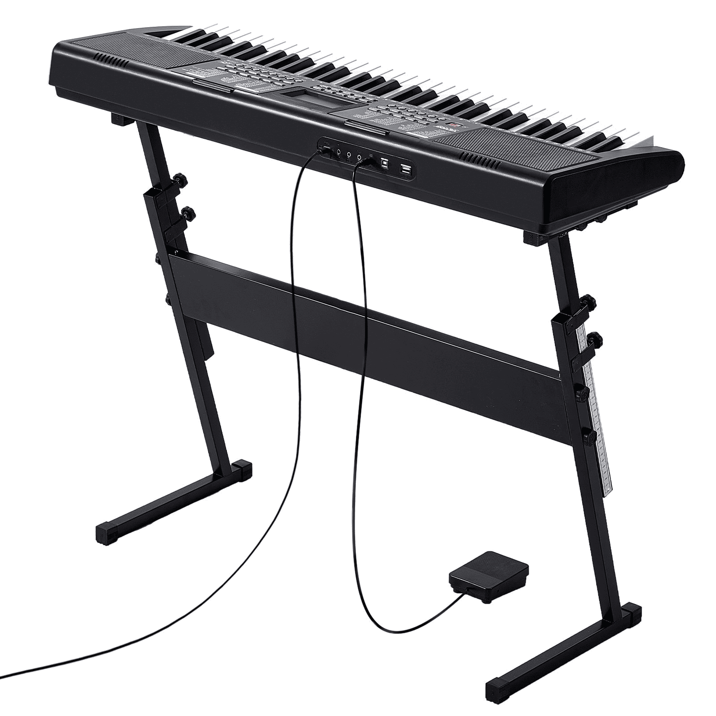 VEVOR 61 Key Digital Keyboard Piano Electric Portable with Adjustable Stand