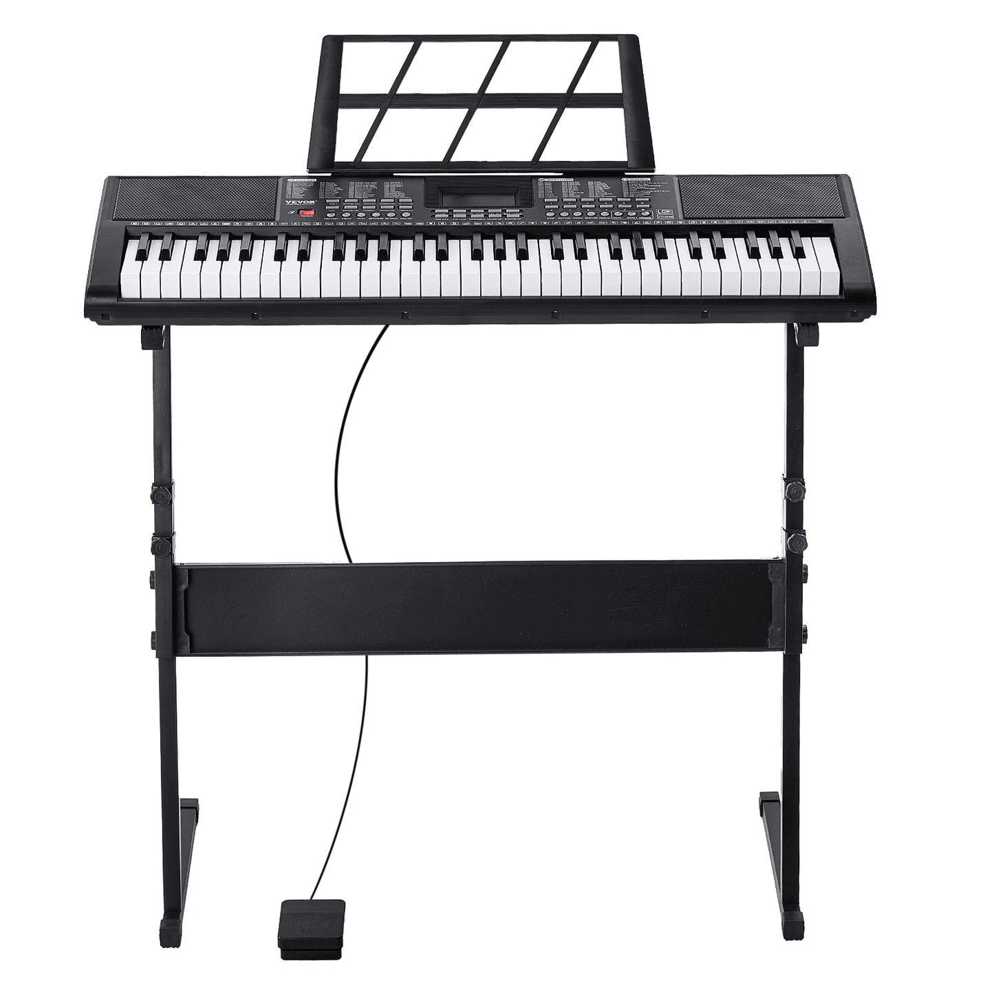 VEVOR 61 Key Digital Keyboard Piano Electric Portable with Adjustable Stand