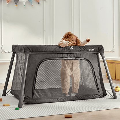 TravelNest Foldable Baby Playpen & Crib with Zipper Gate