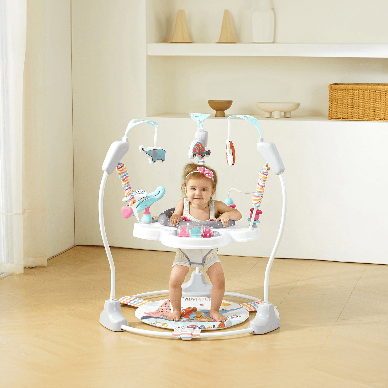 VEVOR Baby Bouncer Activity Center Baby Jumper Jumperoo with Toys Music Lights