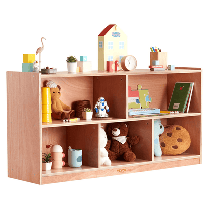 VEVOR Storage Shelf Tray Cabinet 5-Section Cubby Storage 2-Shelf for Home School, Kid Cubby Lockers