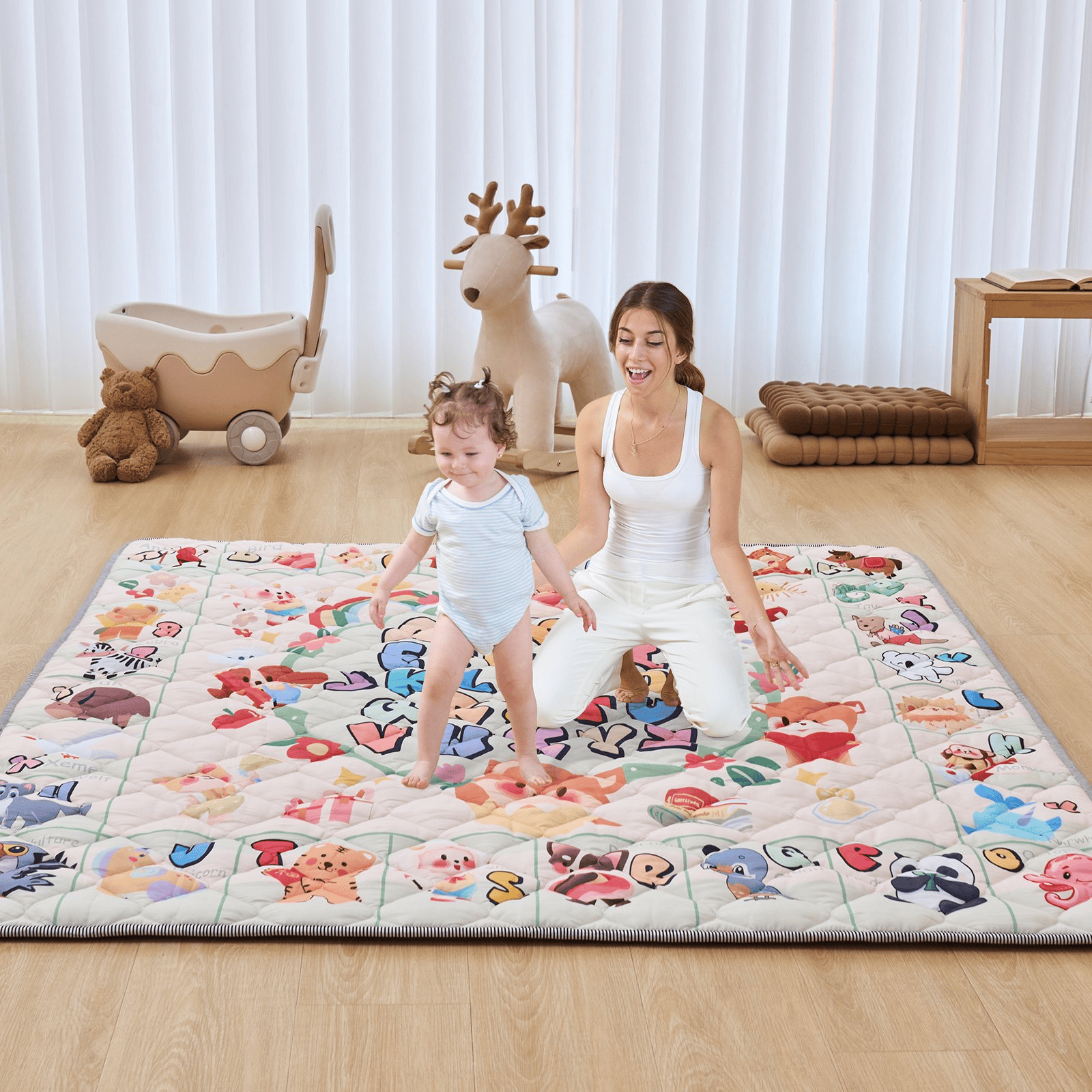 VEVOR 59"x71" Baby Play Mat Kids Crawling Floor Playmat Soft Thickened Mat