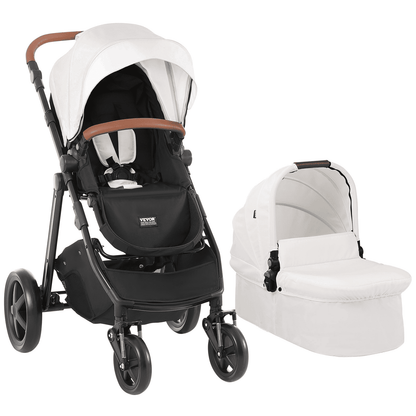 Stroller Travel System With Bassinet Playard Baby Combo Set 2-in-1 White