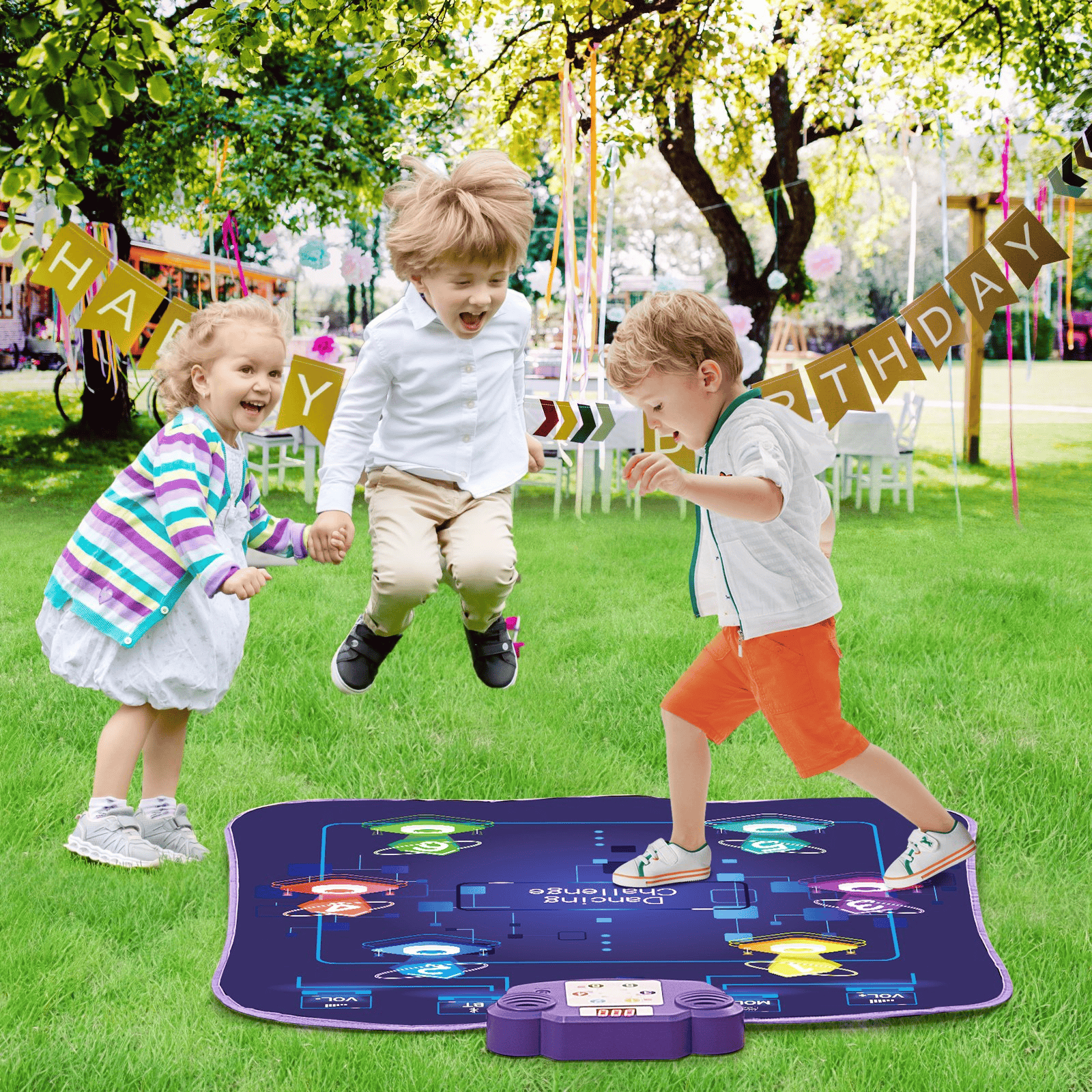 Dance Mat for Kids Dance Pad Toy with Wireless Bluetooth Gift for 3+ Girls