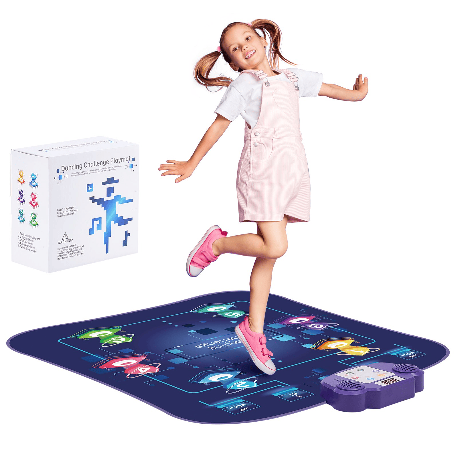 Dance Mat for Kids Dance Pad Toy with Wireless Bluetooth Gift for 3+ Girls