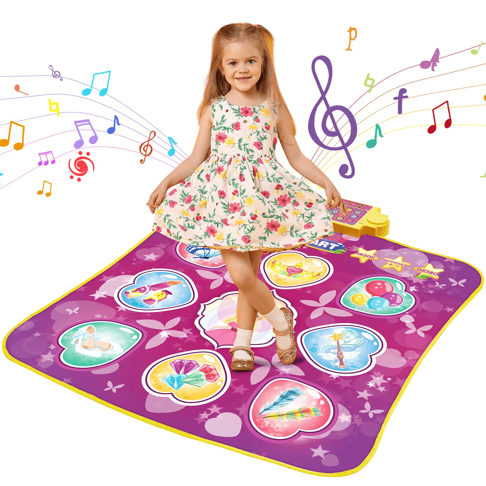 VEVOR Dance Mat for Kids Dance Pad Toys Single Player Gift for 3+ Year Old Girls