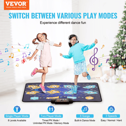 VEVOR Dance Mat for Kids Dance Pad Toys Two Player Gift for 3+ Year Old Girls