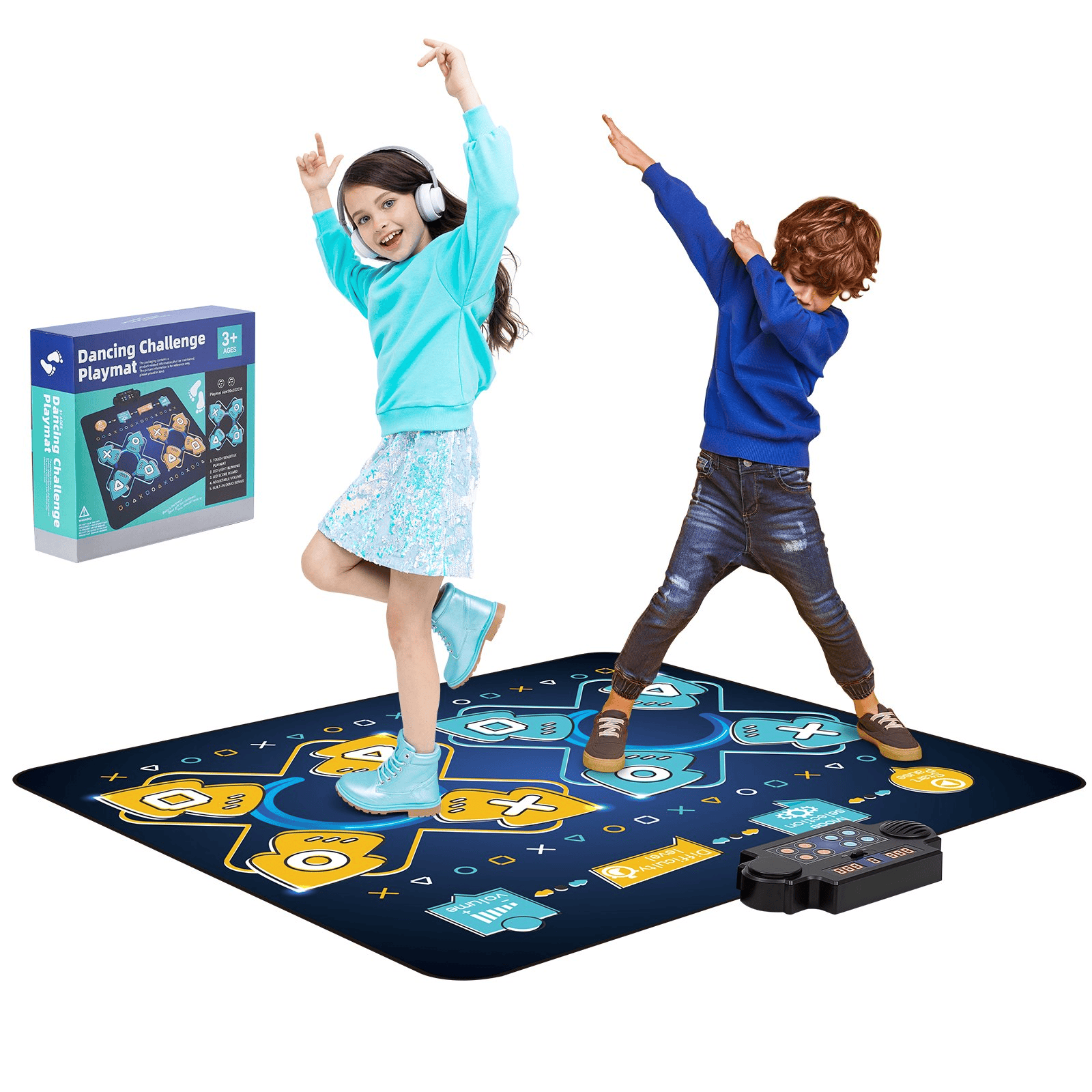 VEVOR Dance Mat for Kids Dance Pad Toys Two Player Gift for 3+ Year Old Girls