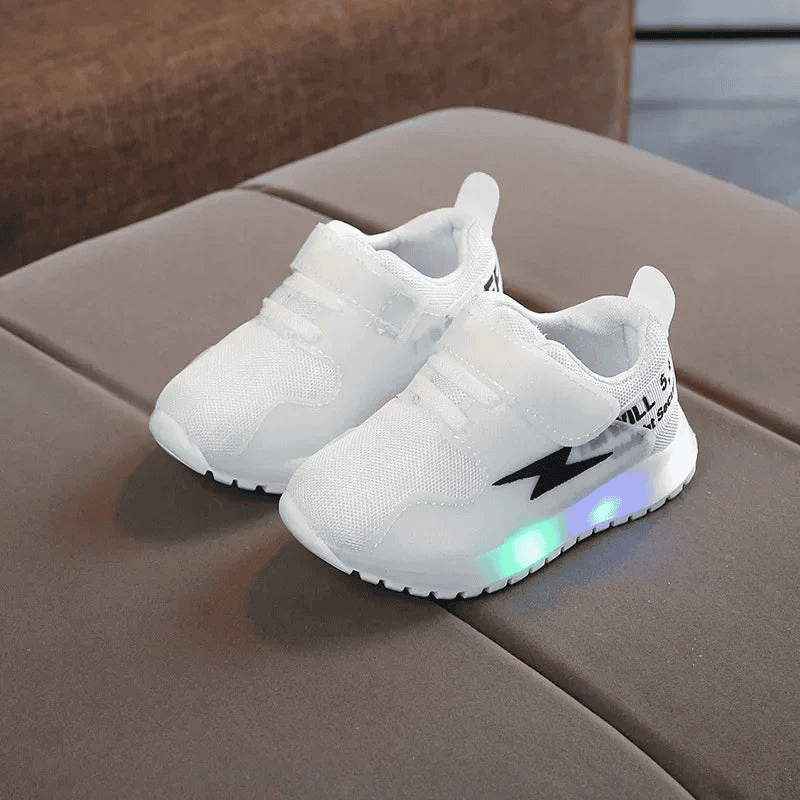 Breathable Sneakers Shoes with Multicolor LED for Children